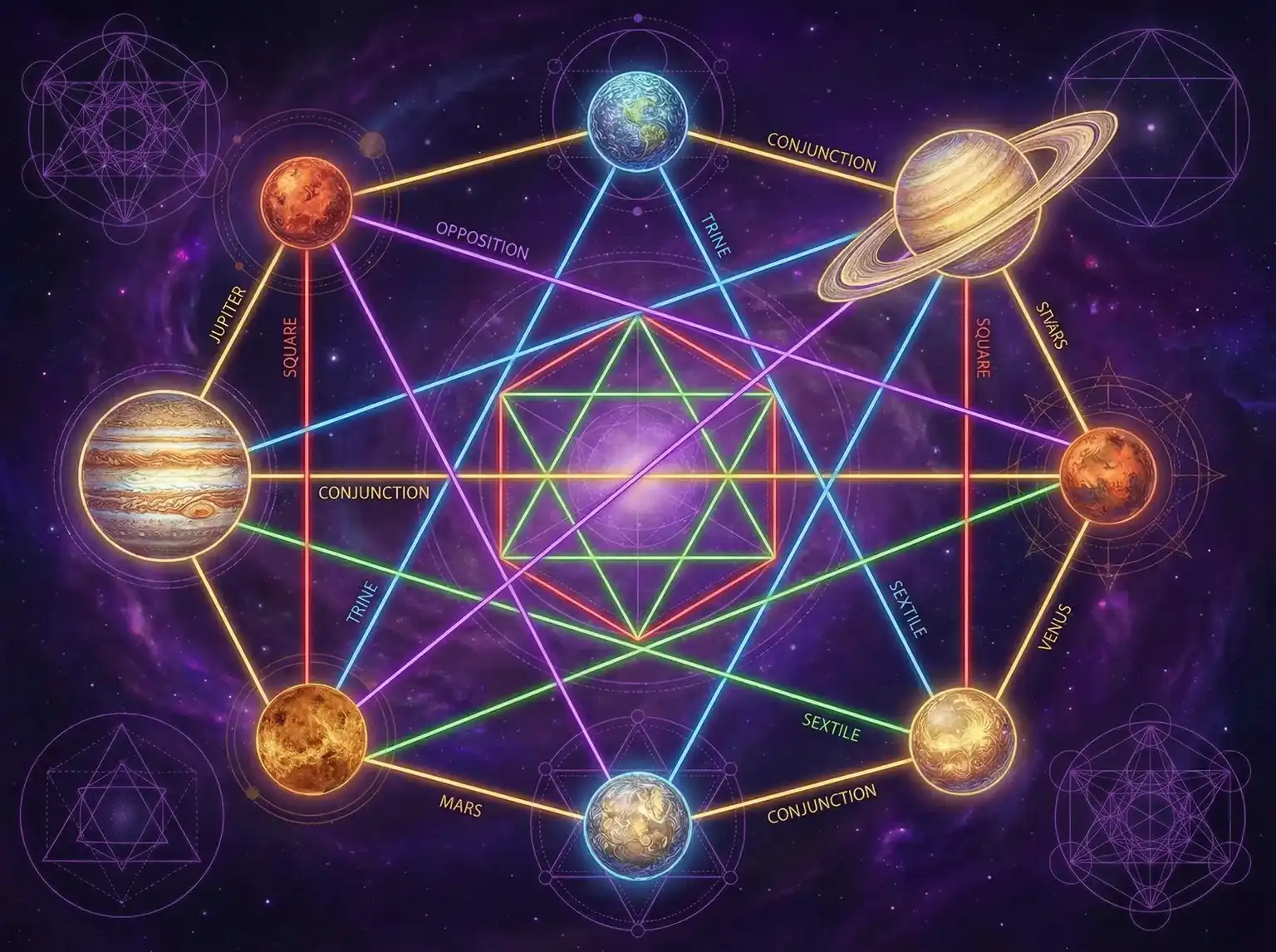 行星相位解读 - 舌尖上的中国 3 | 占星学进阶